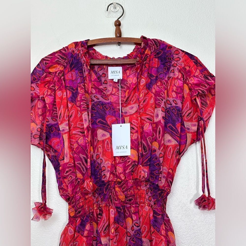 Misa Los Angeles Dominique Mini Dress in Abstract Butterfly Size S NWT - Picture 3 of 7